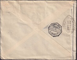 PORTUGAL 1939, Nr.586+594+600 von PORTO: 4.AUG.39 auf Flugbrief via ...