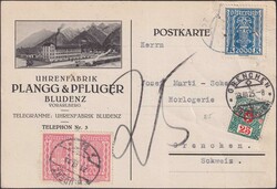 1925, Nr.395+383 von Bludenz: 21.März auf illustrierter ...