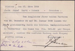 1925, Nr.395+383 von Bludenz: 21.März auf illustrierter ...