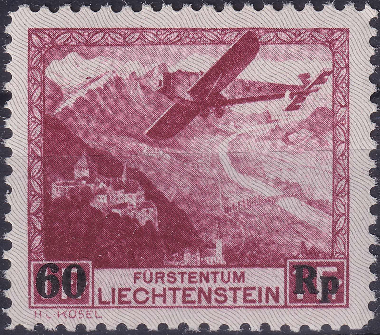 1935, F16 (Flugzeug über Liechtensteiner Landschaften), ...