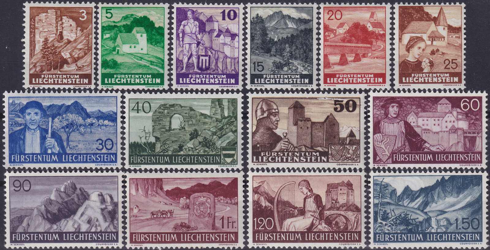 1937+38, Nr.126-139 Landschaftsbilder, Schlösser und Burgen, Serie ...