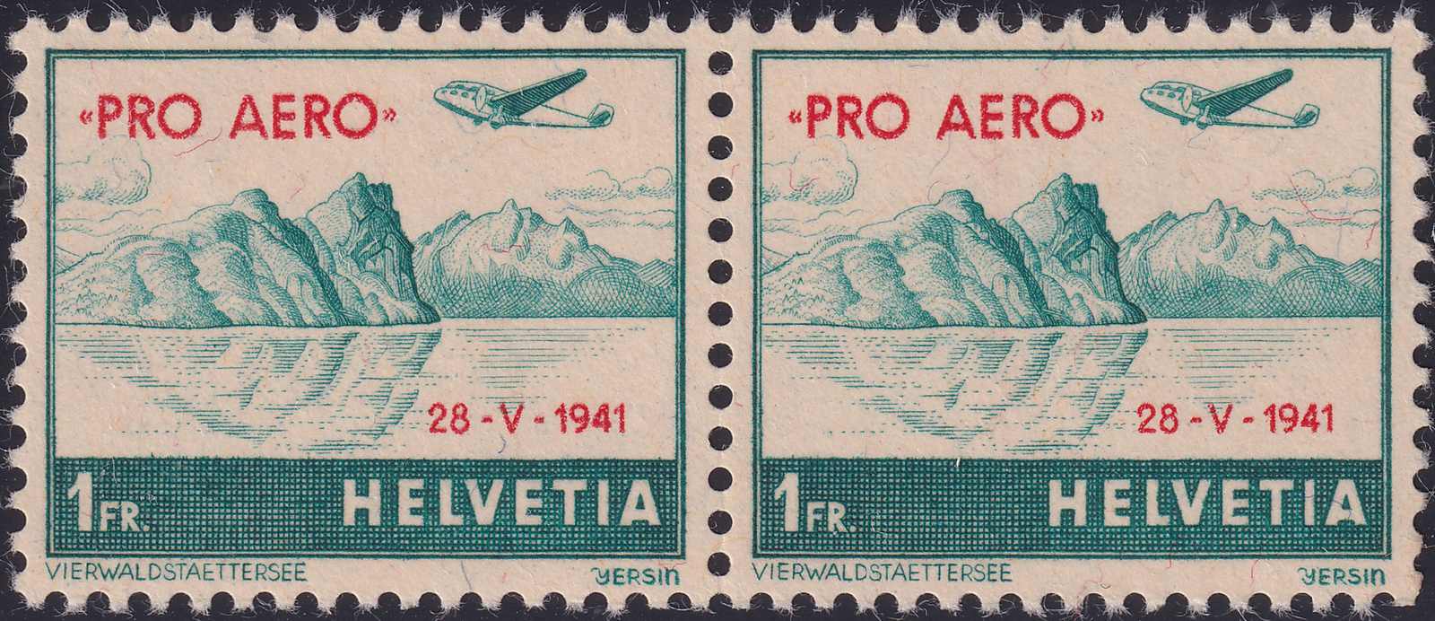 1941, F35A1 waagerechtes Paar (Flugzeug mit rotem Aufdruck) stark ...