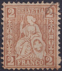 1874, 37a.2.03 mit schwachem Stempel, teilweise wenig kurze Zähne, ...