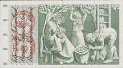 1955, 50 Franken Apfelernte wenig gebraucht. Datum: 7.März 1973. ...