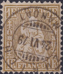 ZÜRICH 1864, Nr.36.c vom 24.JUN.1879, gut gezähnt, ideal zentriert ...