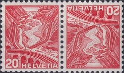 K34Az (20c rot) geriffeltes Papier, tadellos postfrisch, Kat. 60.-+