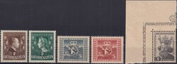 1944-46, Nr.202-206 (Hohe Werte), Serie tadellos postfrisch **, ...