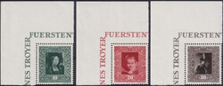 1949, Nr.217-225 (Fürstliche Gemäldegalerie), Eckrand-Serie ...