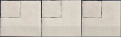1950, Nr.232-234 (Jagdserie III), Bogenrand-Serie tadellos postfrisch ...