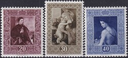 1952, Nr.250-252 (Fürstliche Gemäldegalerie II), Serie tadellos ...