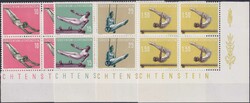 1957, Nr.297-300 (Sportserie IV), Viererblock-Serie aus der rechten ...