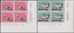 1957, Nr.297-300 (Sportserie IV), Viererblock-Serie aus der rechten ...