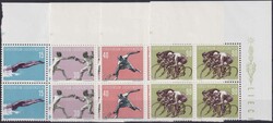 1958, Nr.309-312 (Sportserie V), Viererblock-Serie aus der rechten ...