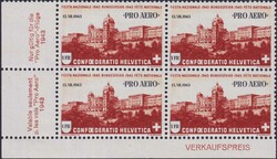 1943, F36 im Viererblock aus der linken unteren Bogenecke tadellos ...