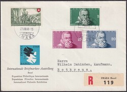 1948, W29+W30 (IMABA-Auschnitte) zusammen mit Nr.281 und B38 auf ...