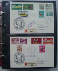 1948-1957, BRIEFPOSTEN, 45 sehr saubere Belege mit Block- und ...