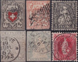 1850-1881, SAMMLUNG ab Poste Locale (14I), dabei Rayons mit Nr.18 ...
