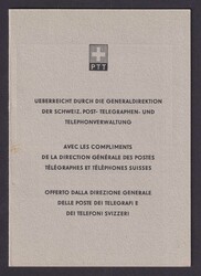 1941, Nr.252 (Anbauwerk), Geschenkheft der PTT Generaldirektion mit ...