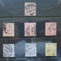 1882-1907, ZIFFERMUSTER (ca 900 Marken) umfangreiche Sammlung auf 23 ...