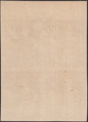 10c rot, Girardet "Essai" im Viererblock oben mit Bogenrand, ohne ...