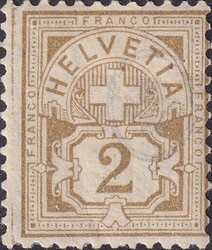 2c olivbraun, Nr.53.1.02 ungebraucht mit Gummi, Abart: doppelte ...