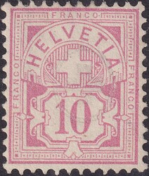 10c hellrosa, Nr.55 seltene ungebrauchte Marke ohne Gummi, sehr guter ...