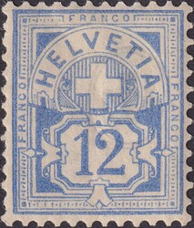 12c grauultramarin, Nr.56 ungebraucht mit Gummierung und Falzspur, ...