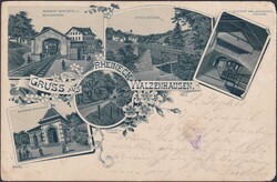 ST. GALLEN: RHEINECK, Walzenhausen 1907, Seltene Litho ...