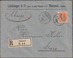 RHEINECK 1907 (19.AUG) nach Gais (AR), Nr.86C sehr sauber entwertet ...