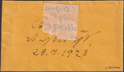 S22 (10c+10c, grün) von ZÜRICH: 28.JUL.1928 mit unterem Bogenrand ...