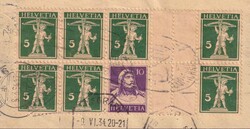 S40z+S42z (grün, dunkelviolett/olivgrün), geriffeltes Papier von ...