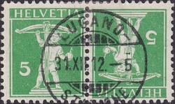 K3 (5c grün, Type I), Vollstempel von LUGANO: 31.DEZ.1912, sehr gut ...