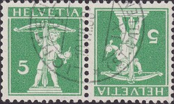 K7II (5c grün, Type II) von Lichtensteig: 19.JUL.1938, sauber ...