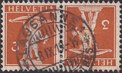 K10 (3c braunorange) von LAUSANNE: 8.SEPT.1919. Gut gezähnt, ...