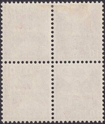 K33y.2.02 (10c rotlila) glattes Papier, ungebraucht im Viererblock, ...