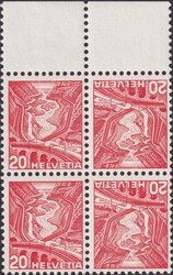 K34Az (20c, rot) geriffeltes Papier. Tadellos postfrischer ...