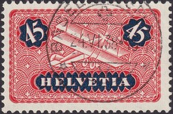 1937, F8z (geriffeltes Papier) mit sauberem Flugplatz-Stempel von ...