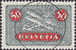 1935, F9z (geriffeltes Papier) mit sauberem Flugplatz-Stempel von ...