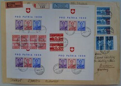 1936, W8a auf Brief 1937 (18.APRIL): Seltene Grossbogen-Verwendung ...