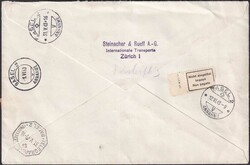 1942, J98+J100 von ZÜRICH: 31.MAI.43 auf nicht eingelöster ...