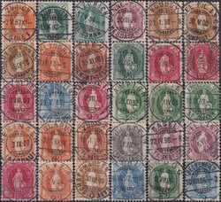 1882-1907, 5150 Stehende Helvetia, undurchsuchter Doubletten-Posten ...