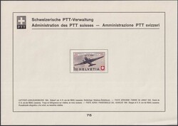 1944, Nr.75, F40 (Flugpost-Ausgabe), sauberes Sammelblatt, Kat: 20.-