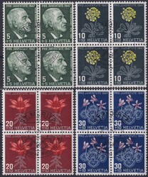 1948, J125-J128, Viererblöcke von ST. MORITZ: 30.JAN.49 (Olympische ...