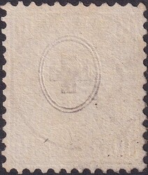 10c rot, Nr.38 mit Zwergstempel MEIERSKAPPEL: 25.JUN, Eckszahn rechts ...