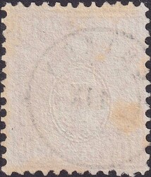 10c rot, Nr.38 mit Zwergstempel EBIKON: 1.SEP. Rückseitig minime ...