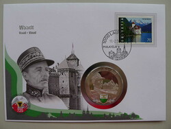 2016, NUMISBRIEF Waadt aus der Serie "725 Jahre Eidgenossenschaft" ...