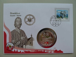 2018, NUMISBRIEF Obwalden aus der Serie "725 Jahre Eidgenossenschaft" ...
