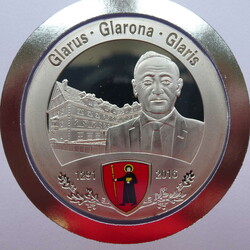 2020, NUMISBRIEF Glarus aus der Serie "725 Jahre Eidgenossenschaft" ...