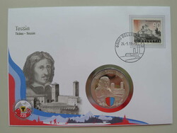 2019, NUMISBRIEF Tessin aus der Serie "725 Jahre Eidgenossenschaft" ...