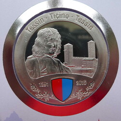 2019, NUMISBRIEF Tessin aus der Serie "725 Jahre Eidgenossenschaft" ...